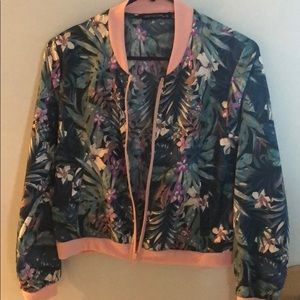 Floral bomber jacket